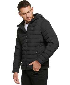 Men's Hooded & Quilted Packable Jacket