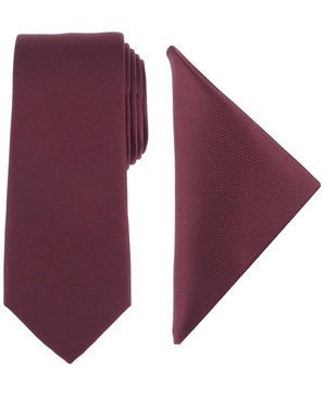 Men's Modern Textured Tie & Pocket Square Set, Created for Macy's