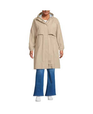 Plus Size Squall Packable Long Raincoat