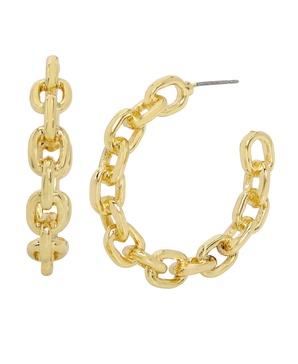 Gold Chain Hoop Earrings