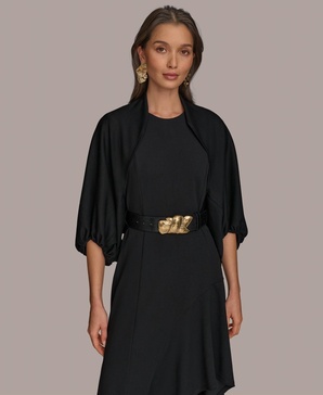 Women's Open-Front Puff-Sleeve Shrug 