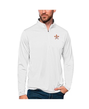 Men's White Houston Astros Tribute Quarter-Zip Pullover Top