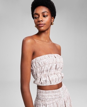 Women's Cotton Strapless Tube Top, Created for Macy's