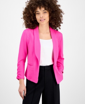 Petite 3/4-Sleeve Shawl-Collar Blazer, Created for Macy's