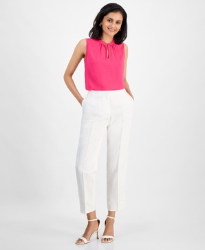 Women's Mid-Rise Straight-Leg Pants, Regular & Petite Sizes