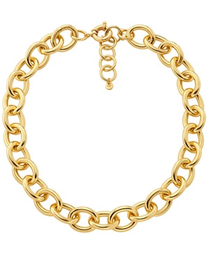 14K Gold-Plated Brass Statement Chain Necklace