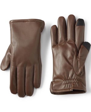 Men's Cashtouch Lined Faux Leather Glove