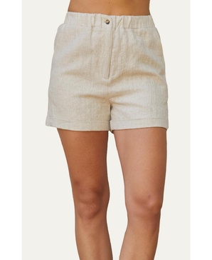 Women's Gretchen Cuffed Linen Shorts