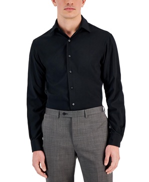 Men's Regular Fit 4-Way Stretch Dress Shirt, Created for Macy's