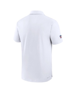 Men's White Minnesota Vikings Sideline Coaches Performance Polo Shirt