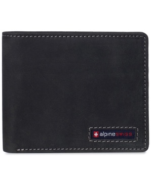 Mens Commuter RFID Bifold Wallet 2 ID Windows Divided Bill Section