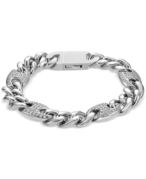 Men's Cubic Zirconia Mariner & Curb Link Bracelet 