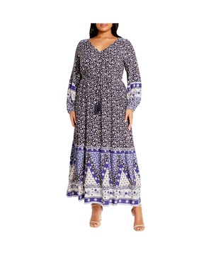 Plus Size Faith Placement Maxi Dress