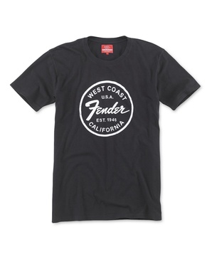 Men's and Women's Black Fender Logo T-Shirt
