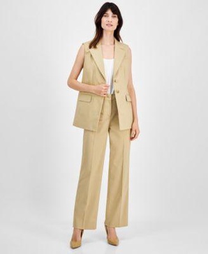 Women's Peak-Lapel Long Vest & Patch-Pocket Trousers