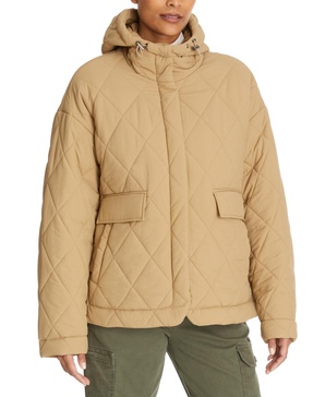 Women's High-Low Quilted Outdoor Puffer