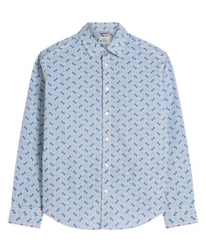 Men's Linear Print Long Sleeve Shirt
