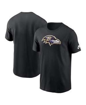 Men's Black Baltimore Ravens Rewind Logo Essential T-Shirt