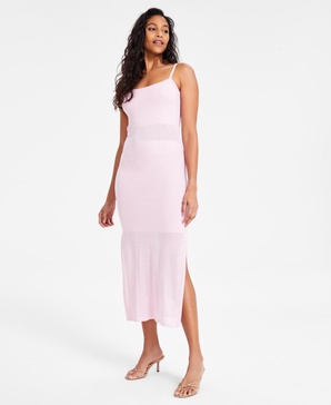Women's Sleeveless Side-Slit Midi Sweater Dress, Exclusively at Macy's 
