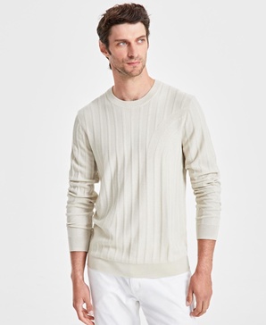 Men's Wool-Blend Textured Sweater, Created for Macy's