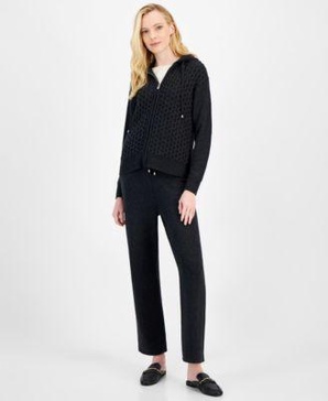 Women's Zip-Front Sweater & Wide-Leg Pants 