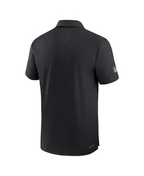 Men's Black Las Vegas Raiders Sideline Coaches Performance Polo Shirt