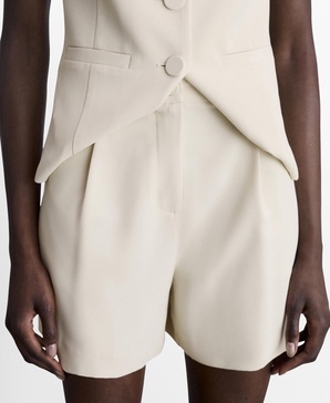 Women's High-Waisted Suit Shorts