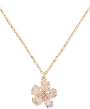 Gold-Tone Paradise Flower Mini Pendant Necklace, 16" + 3" extender
