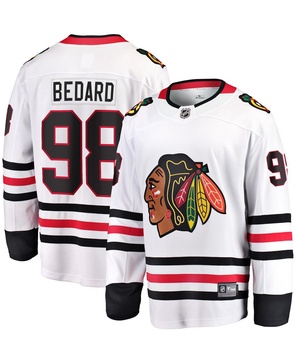 Men's Connor Bedard White Chicago Blackhawks Away Breakaway Player Jersey