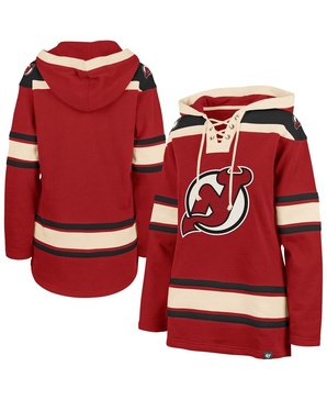 Women's Red New Jersey Devils Superior Lacer Pullover Hoodie