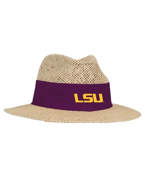 Men's Tan LSU Tigers Wellington Gambler Straw Hat