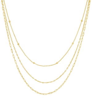 18K Gold Plated Chain 3Pc. Set