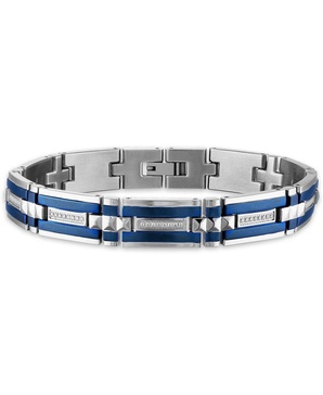 Men's 1/3 Carat Diamond 8 1/2" Bracelet in Stainless Steel