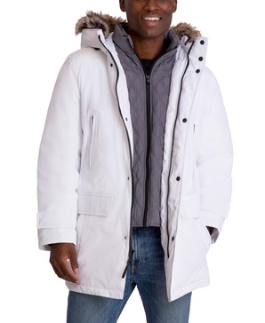 Michael Kors Men's Hooded Bib Snorkel Parka, Created for Macy's