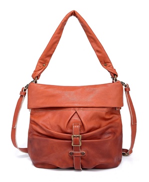 Sweet Lotus Leather Bucket Bag