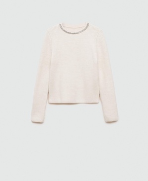 Women's Rhinestone Collar Sweater