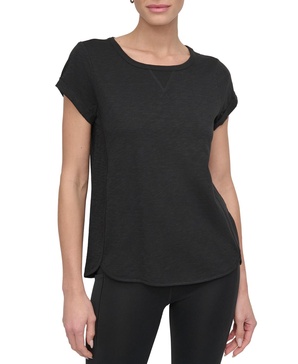 Women's V-Inset Roll-Sleeve T-Shirt