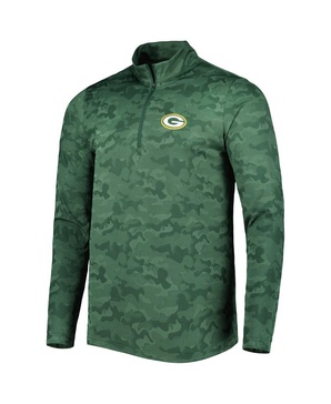 Men's Green Green Bay Packers Brigade Quarter-Zip Sweatshirt