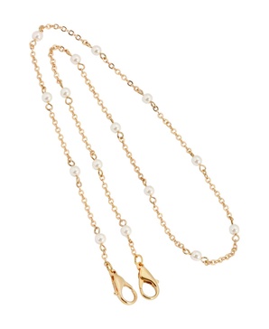 Chain and Imitation Pearl Mask Holder