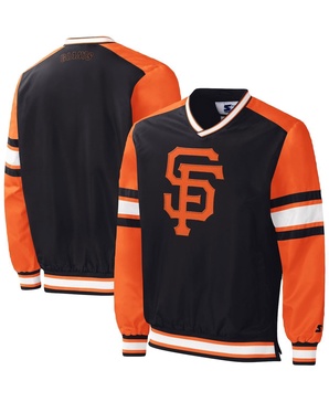 Men's Black San Francisco Giants Yardline Pullover Windbreaker
