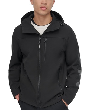 Men's Zip-Front Hooded Logo Jacket
