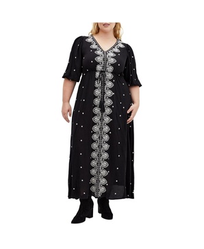 Plus Size Ulla Embroidered Dress