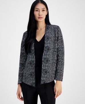 Women's Fitted Open-Front Cardigan