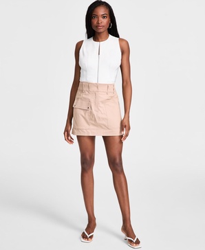 Women's Cargo Mini Skirt, Exclusively at Macy's