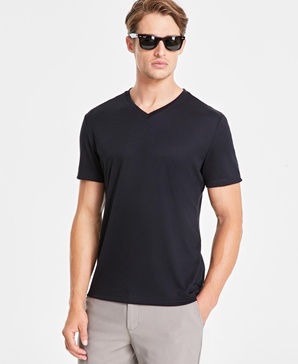 Men's Travel Stretch V-Neck T-Shirt, Created for Macy's 