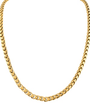 Men's Link Chain 22" Necklace in Gold-Plated Stainless Steel
