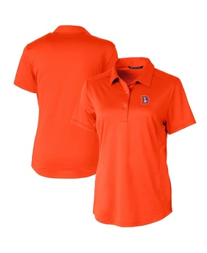Women's Orange Denver Broncos Throwback Logo Prospect Textured Stretch Polo