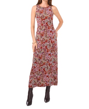 Women's Paisley-Print Sleeveless Maxi Dress