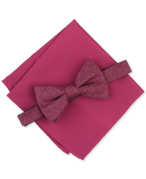 Men's Oakley Textured Bow Tie & Solid Pocket Square Set, Created for Macy's
