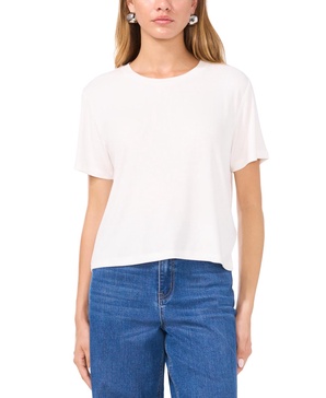 Women's Crewneck Ribbed Roomy-Fit T-Shirt
